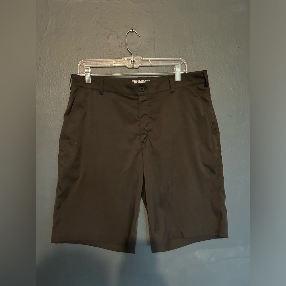 Nike Shorts Mens 34 Black Dri Fit Golf Tour Performance Stretch Chino 11” Inseam